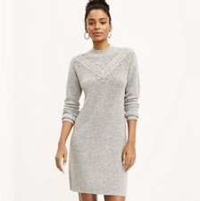 NWT Loft Bobble Mock Neck Sweater Dress Size XS Petite