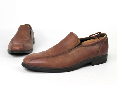 Ecco Minneapolis Bike Toe Slip On Mens 10 EU 44 Amber Brown Leather NWOT Ecco Melbourne Oxford Cap Toe Shoe Men Amber Brown Size12 EU  main image 3