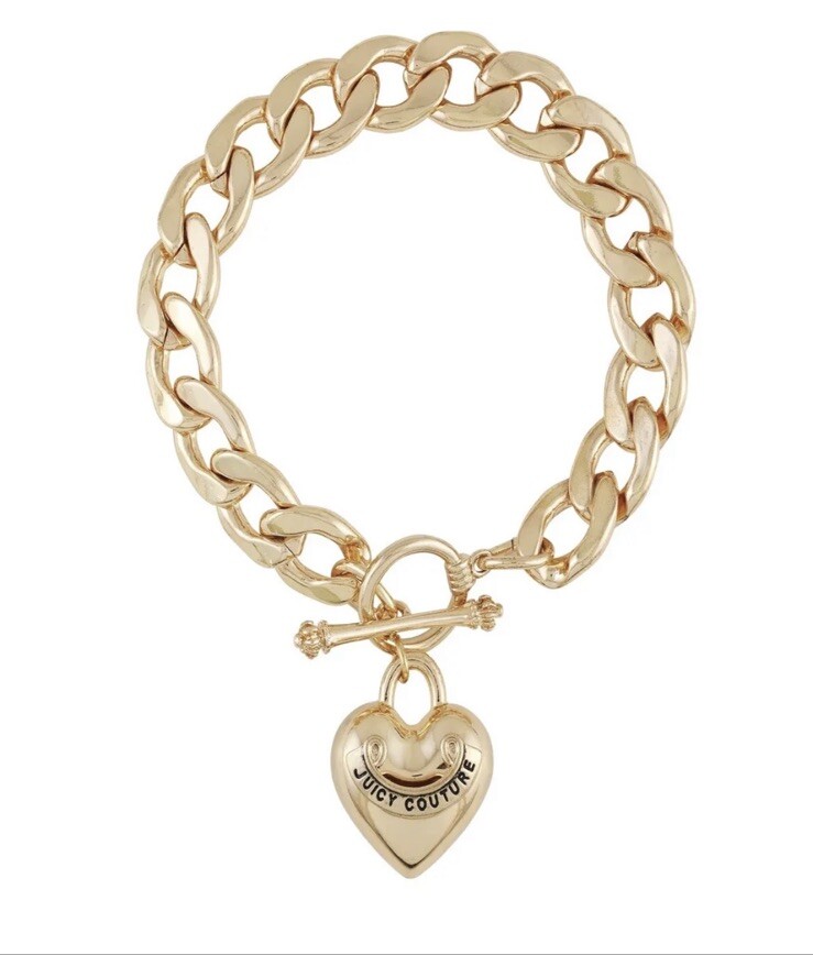 Juicy Couture BLING HEART PENDANT CHARM BRACELET 全2色 Juicy Couture X Urban Outfitters Heart Pendant Chunky