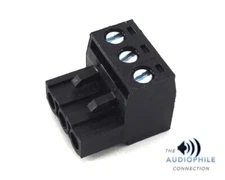 BLACK ROCKFORD FOSGATE PUNCH 30HD 3 PIN TERMINAL POWER WIRE PLUG ~ BRAND NEW!