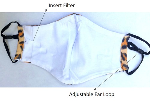 Fashion Print Leopard Face Mask Cover Reusable Washable Filter Pocket 2 Filters - Picture 8 of 10