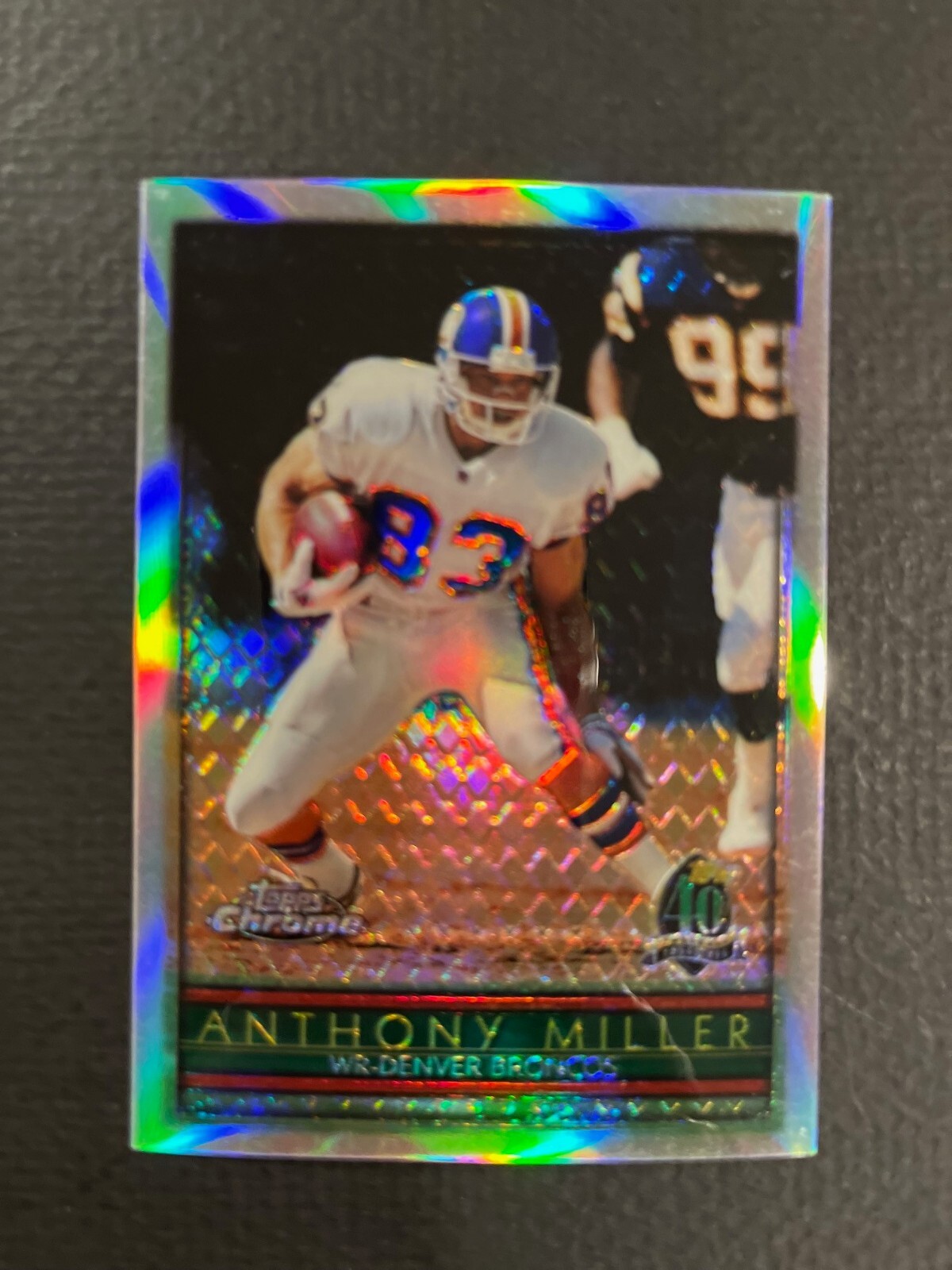 1996 Topps Chrome #8 ANTHONY MILLER REFRACTOR / Chargers / NE Louisiana