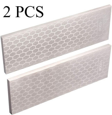 2 Pack 8in Diamond Sharpening Stone 2 Side P400/1000 Diamond Plate Honing Stone