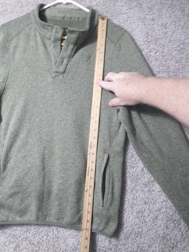 Browning Sweater Mens Medium Green Pullover Long Sleeve Fall Cold Adult - Picture 7 of 15