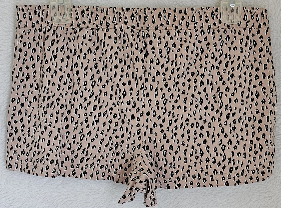 Pantalones Cortos Calvin Klein Mujer Dormir Salón Talla XL X Grande Tostado Negro Blanco Leopardo Foto 4 de 4