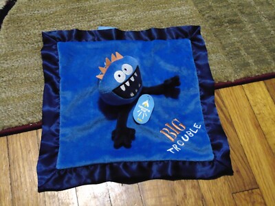 NWT Lightning Bug blue Monster ''Big Trouble'' baby lovey security blanket HTF