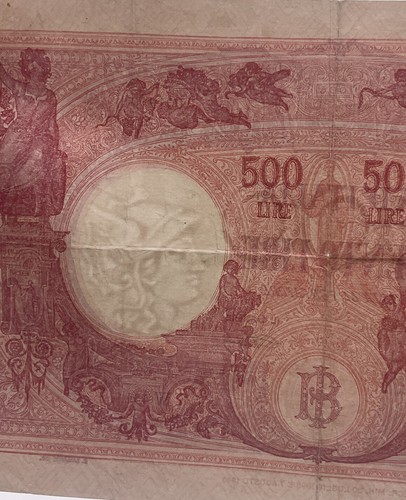 ITALY BANCA D'ITALIA  1946  500 LIRE BANKNOTE, VF/XF, 20.11.46, PICK-70d - Picture 3 of 3