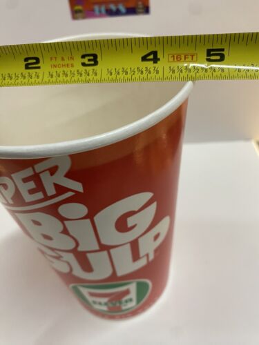 Vintage Super Big Gulp 7-11 Paper Wax Cup Seven Eleven Pop Soda Vintage NOS Prop - Picture 8 of 8