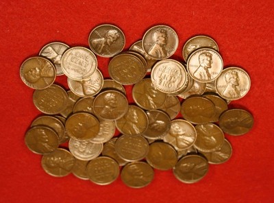 1929-P LINCOLN WHEAT CENT PENNY ROLL HIGH GRADE VF-XF