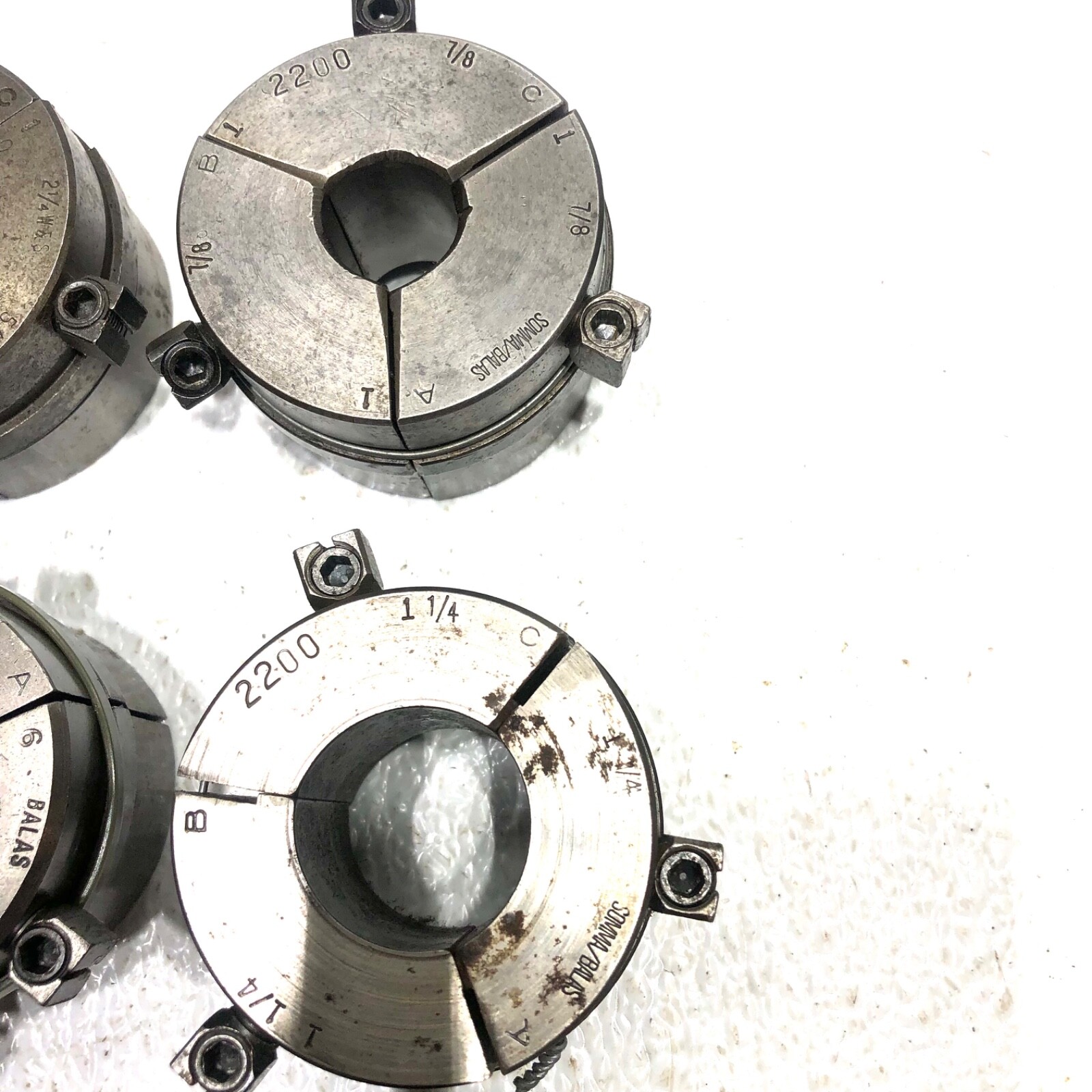 Ballas 2200 Round Smooth Collet Pads -- 2-1/4 W&S Warner Swasey -- Various Sizes