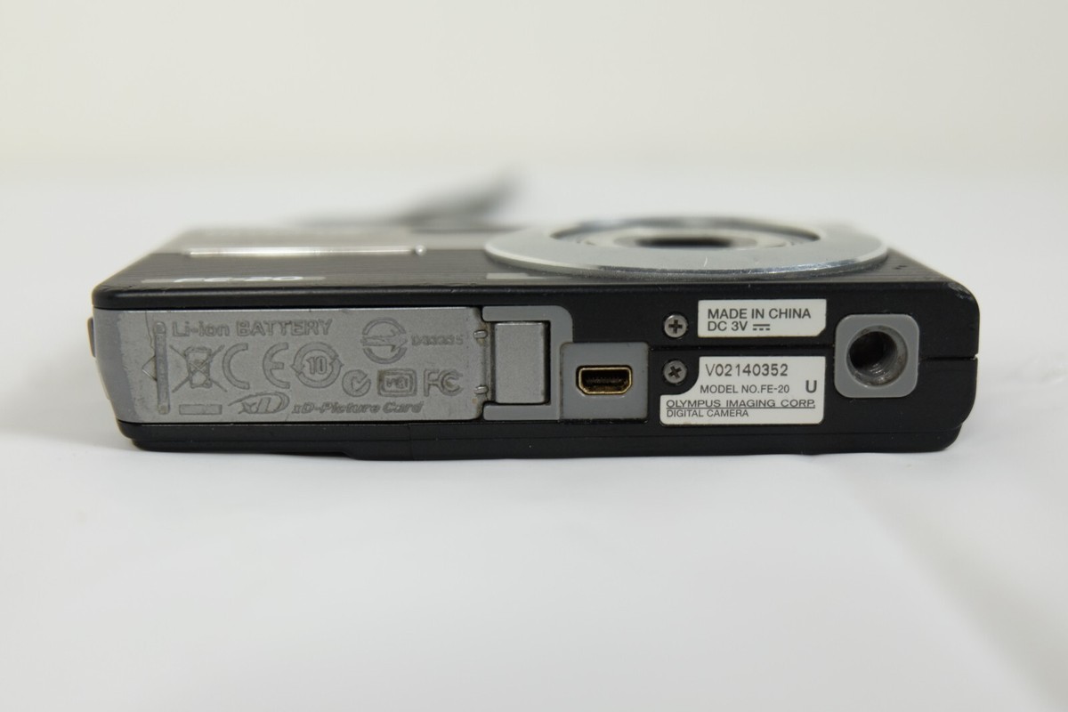 OLYMPUS FE-20 8.0MP Digital Camera - Black w/ Charger - Working | eBay