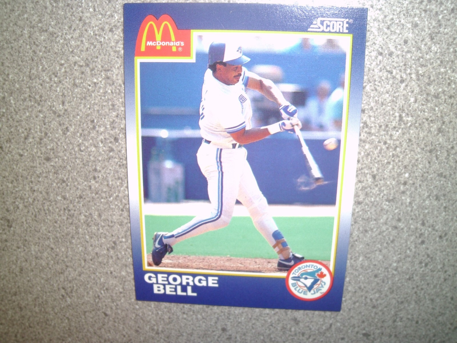regional 1990 Score McDonalds Promo George Bell Toronto Blue Jays