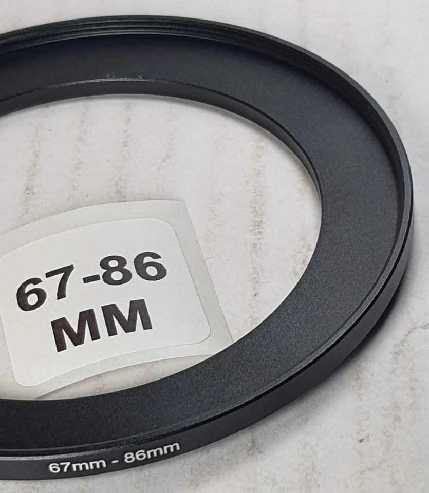 67-86mm Step Up Lens Filter Converter Adapter Ring 67mm-86mm Metal E67 to E86 - Image 2 of 4