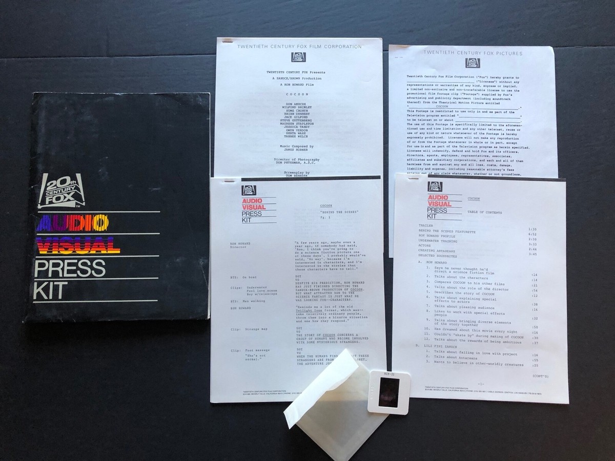MGM Audio Visual - Cocoon (1985) - Original Movie Press Kit w/Press News  Sheets | eBay
