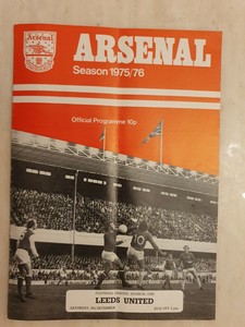 1975/76 Arsenal v Leeds United 6th December, Cup Final Voucher intact | eBay
