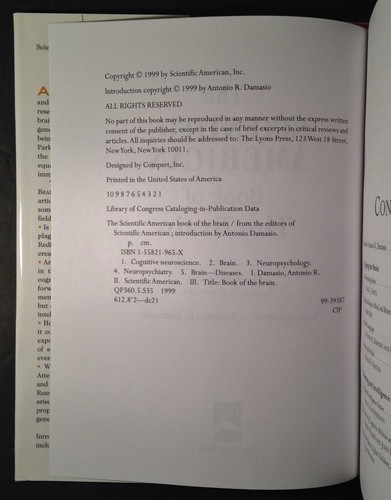 The Scientific American Book of the Brain by Antonio Damasio (1999, Hardcover) - Imagen 8 de 11