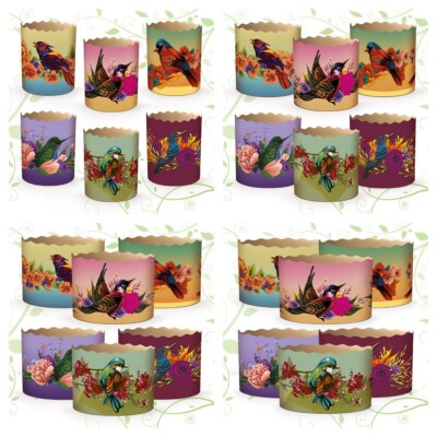 6 Stück Backpapierformen für Ostern Brot Kuchen Panettone Paska 