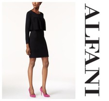 ALFANI   SEXY  CHIC  RUFFLE TRIM  SWEATER  DRESS  Sz M   NEW   $100