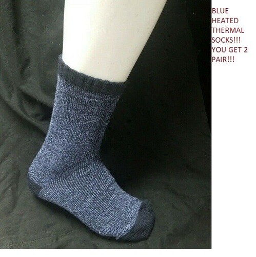 Socks Heated Thermal up to -30C 6 Pair Pack Black Blue Grey Size 10-13 New - 第 2/4 張圖片