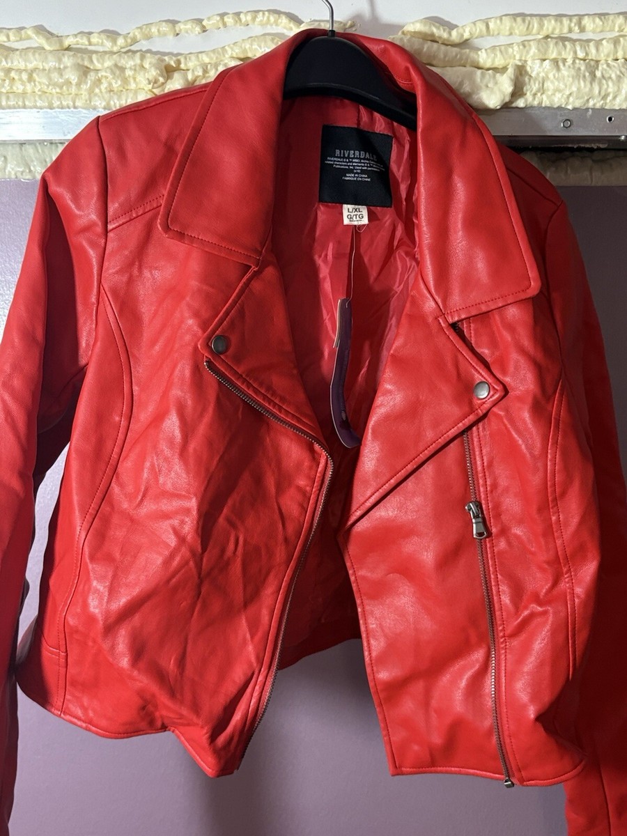 Riverdale Southside Serpents Red Cheryl Blossom Moto Jacket