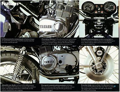 1974 Yamaha TX500 TX500A Brochure Sales Catalog REPRO | Paper