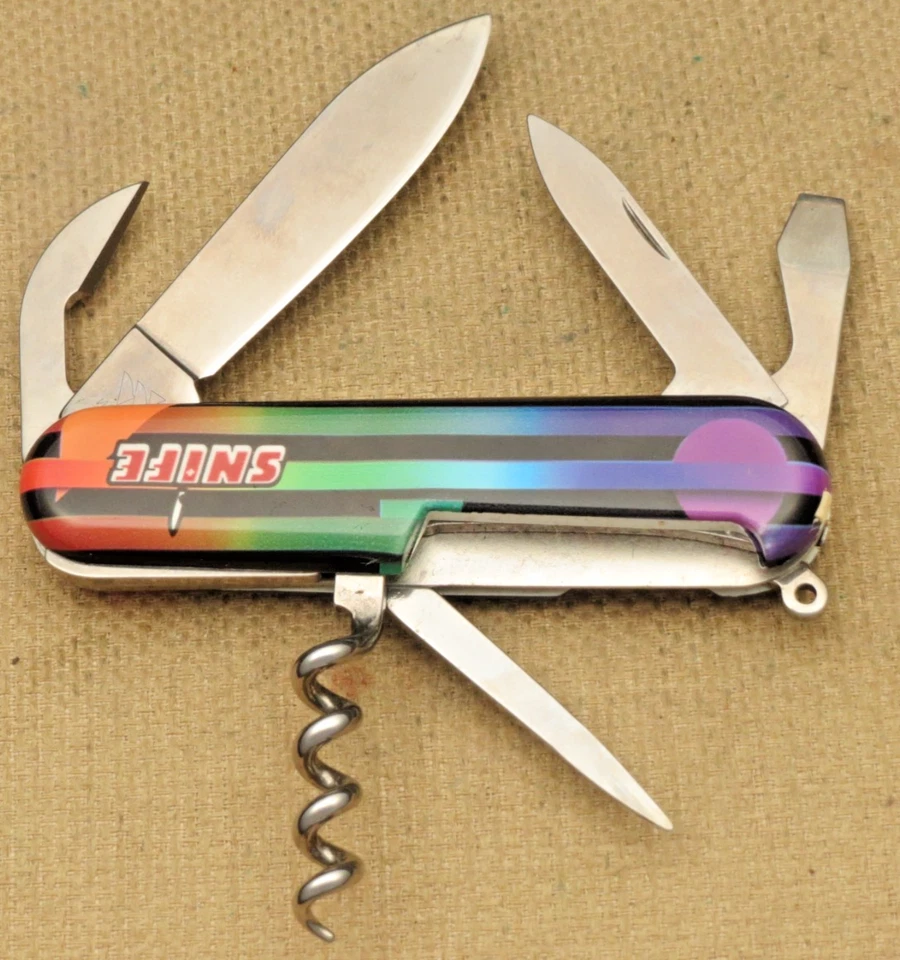 Винтажный 1990-е WENGER швейцарский армейский нож SNIFE - 85 мм командир мистический ручки - Изображение 3 из 4