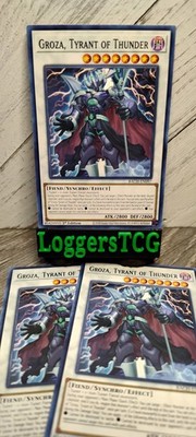Yu-Gi-Oh! Groza Tyrant of Thunder x3 / BACH EN097 1st Edition NM
