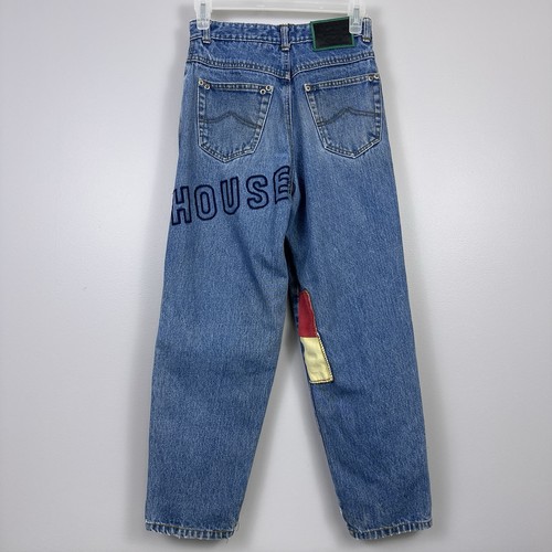 Vintage Bugle Boy Jeans Boys Size 12 R Xtra Bad Patches Embroidery Gold Medal - Picture 7 of 18