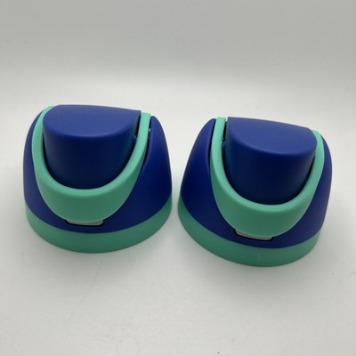 2 Replacement Caps for Owala Freesip One Click Button Water Bottle Top Lid Blue