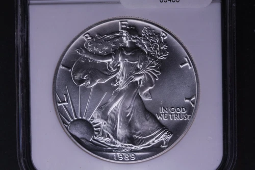1989 American Silver Eagle $1. NGC Graded MS-69. Store #AE0023