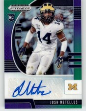 2020 Panini Prizm Draft Picks Autographs Purple & Green Josh Metellus RC /199