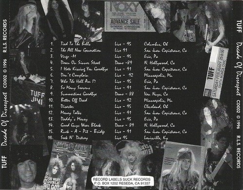 TUFF - Decade Of Disrespect 85-95 (CD, Album) (Near Mint (NM or M-)) - 365405270 - Imagen 2 de 3