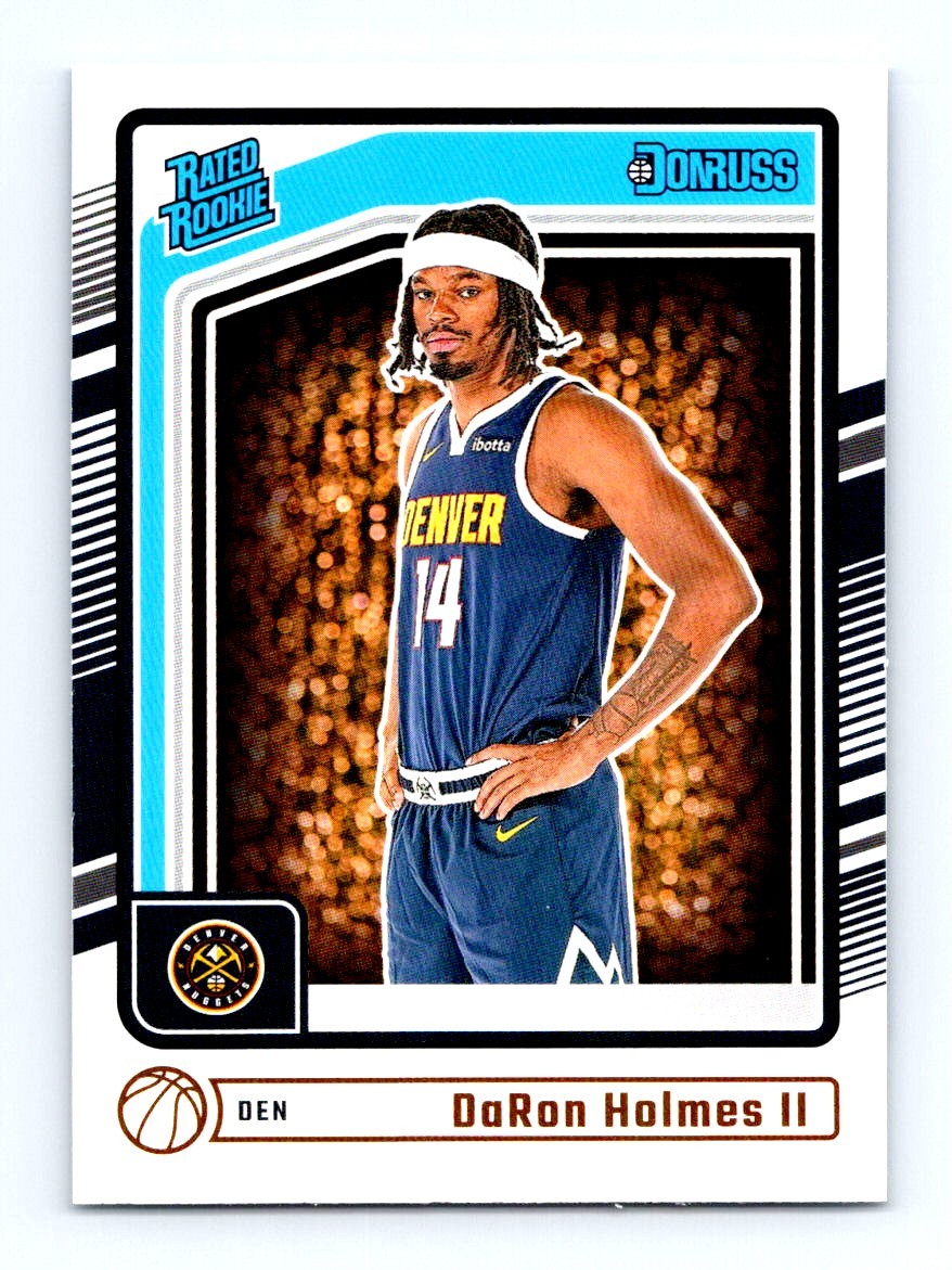 #213 2024-25 Donruss Rated Rookie BASE DaRon Holmes II RC Denver Nuggets