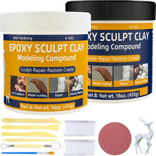 Epoxy Sculpt Clay, 2 Pound White Epoxy Sculpt Pool Putty for Leaks Underwater Se