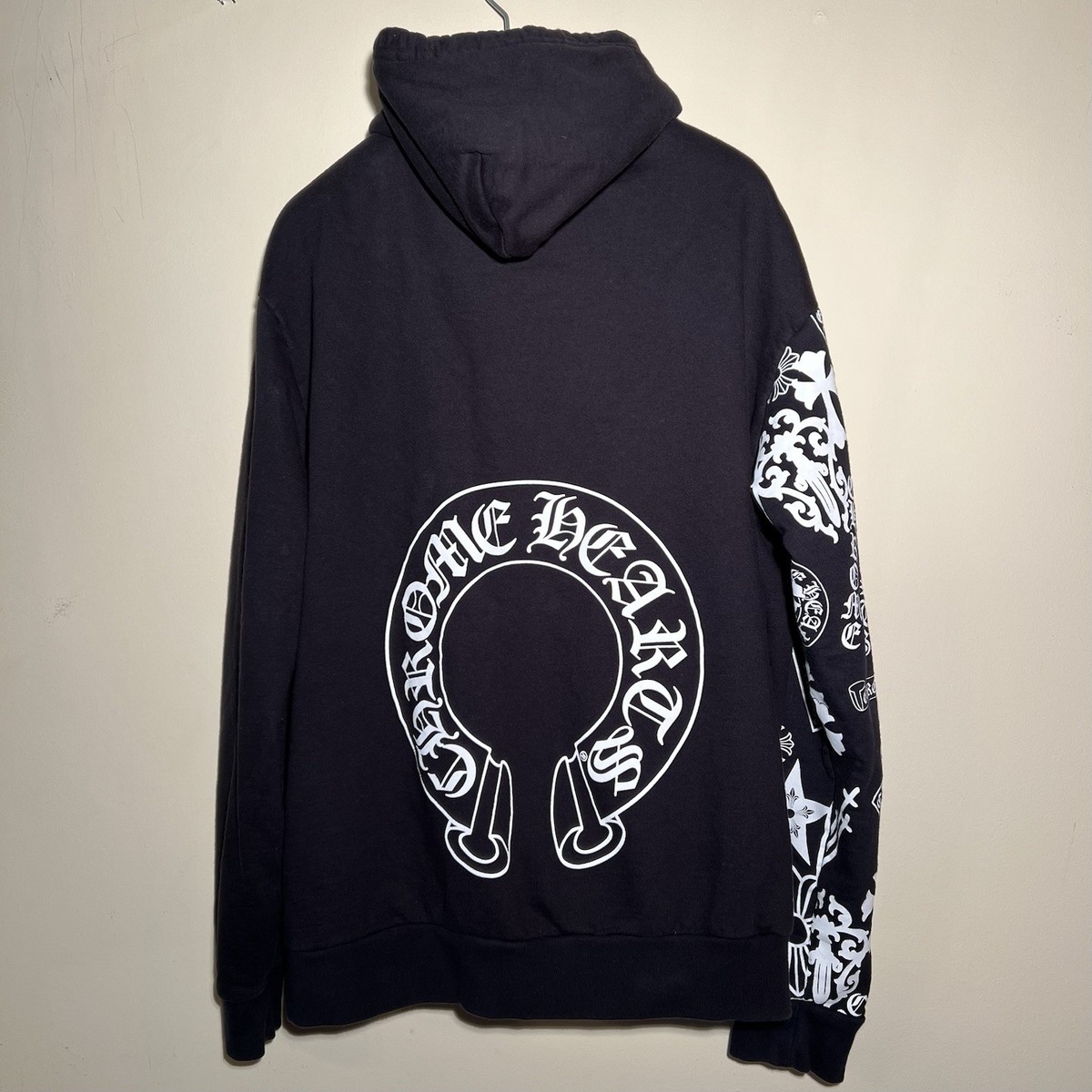 CHROME HEARTS HORSESHOE HOODIE BLACK XL | eBay