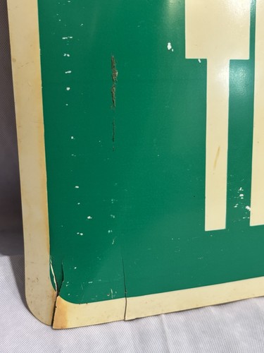 Shea Stadium Sign This Exit Plastic Vintage Street Sign Mets Fan Man Cave Green - Picture 4 of 10