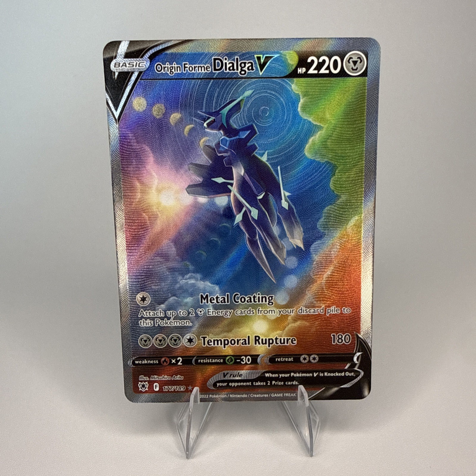 Origin Forme Dialga V (Alternate Full Art) 177/189 Swsh10: Astral Radiance Holo