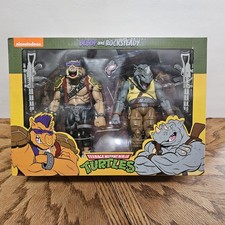 NECA TMNT Teenage Mutant Ninja Turtles Bebop and Rocksteady Action Figure 2 Pack