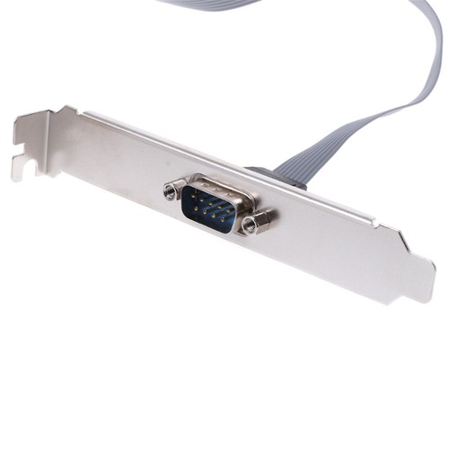 RS232 DB9 9Pin Com Port Ribbon Serial Cable Connector Bracket with 28cm Cable - Picture 2 of 8