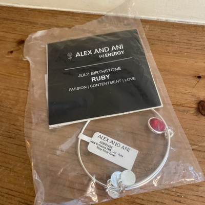 Alex and Ani July Ruby Birthstone charm Bracelet Jewelry New In Package
