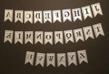 Alphabet Banner Stitched Metal Die Cut Set Christmas holiday STAMPIN UP DSP