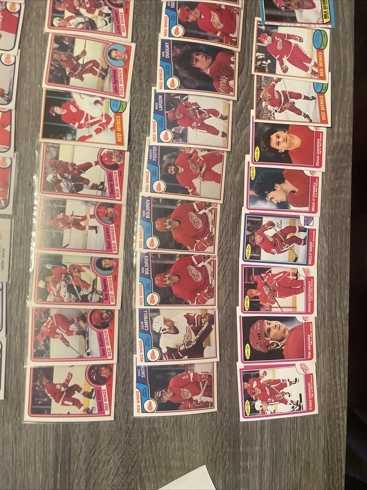 1980’s OPC Team LOT of 70 Detroit RED WINGS o-pee-chee, see photo - Image 2 of 4