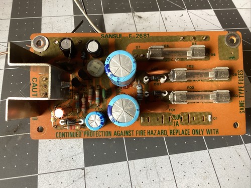 Vintage Sansui AM/FM Stereo Tuner TU-717 Board F-2681 Fuse