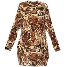 Mesh With You Mini Dress Marble Swirl Womens 3X Fashion Nova Sexy Bodycon NWT