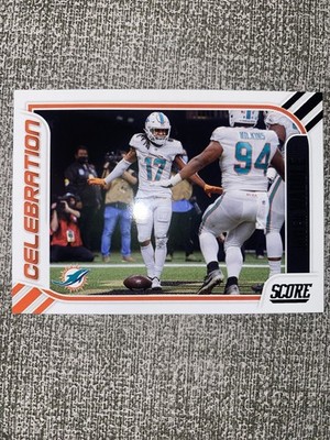 Jaylen Waddle - 2023 Panini Score Football - Celebration Miami Dolphins