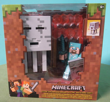 Mattel Minecraft STEVE vs FIRE-BREATHING FIREBALL GHAST Battle in a Box NEW 2017