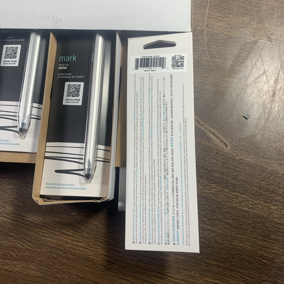 X10 Adonit Mark Stylus Pen for iPad, iPhone, and Touchscreens - Silver - Image 2 of 2