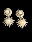 Silver & Cultured Pearls Dy 925 David Yurman Starburst Drop Earrings Sterling
