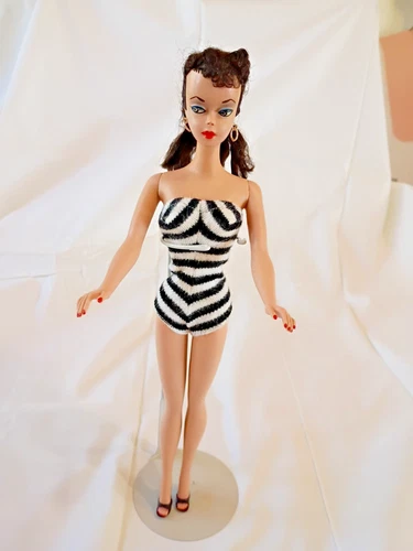 VINTAGE ORIG 1959 BRUNETTE #1 PONYTAIL BARBIE DOLL