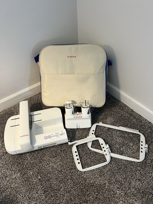 #ad Singer Quantum XL 5000 XL 6000 EM 3 Embroidery Attachment w Hoops amp; Case $185.00